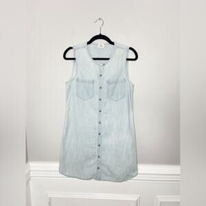 Anthropologie Light Blue Denim Mini Dress